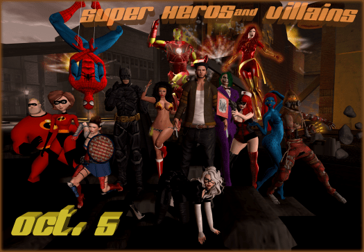 Oct. 5 Superheroes and Villains
