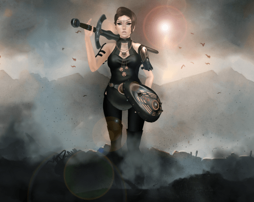 Olive hair fair 2- Shield Maiden