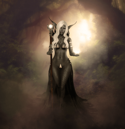 Olive hair fair 4- Drow priest